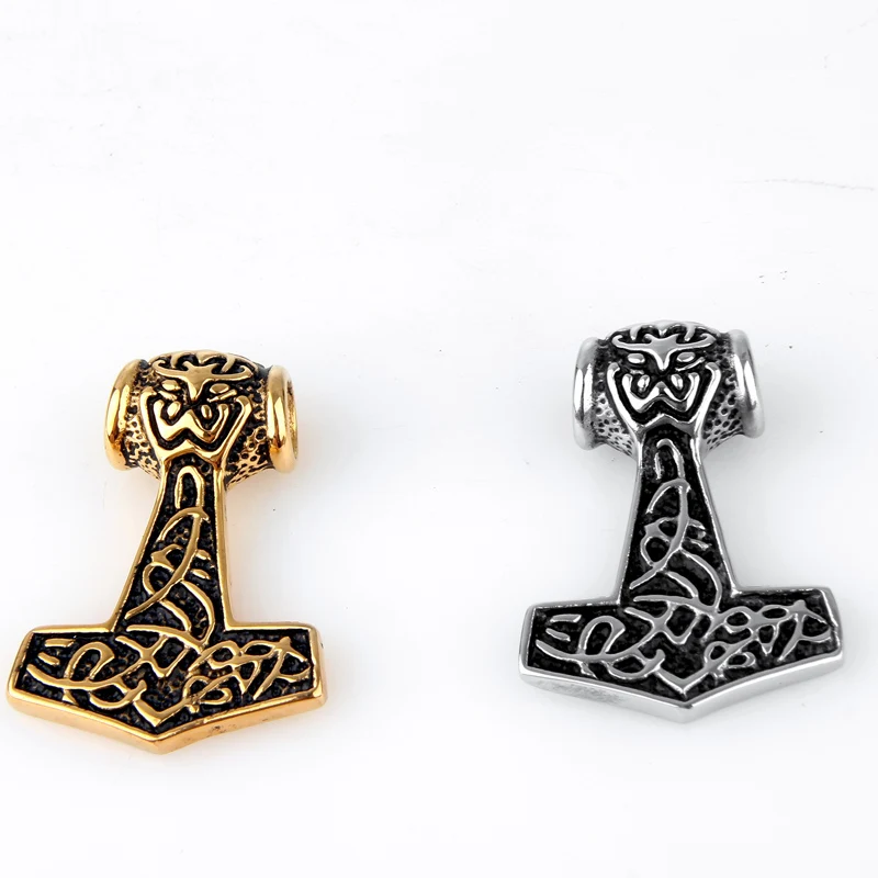 Мужской длинный кулон-талисман Тора из нержавеющей стали | Украшения и