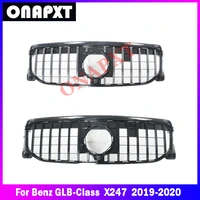 for mercedes benz glb class x247 glb200 plastic front bumper grille mesh racing middle grill gt center vertical bar 2019 2020