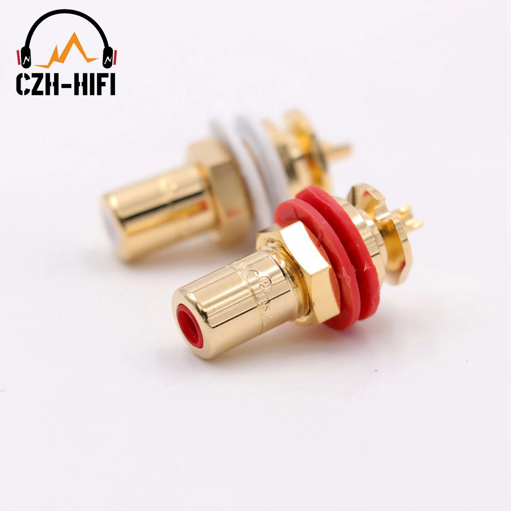 

Brand New CMC 816-WU High End RCA Socket 24K Gold Plated OFC Brass Female RCA Jack Connector for Amplifier DAC CD Pramp HiFI DIY