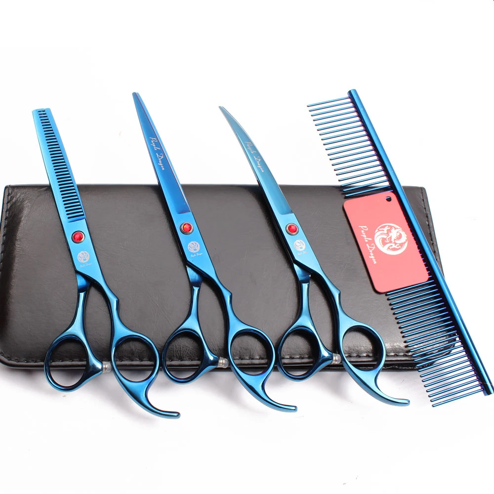 Профессиональные ножницы для домашних животных фиолетовый дракон 7 &quotJP