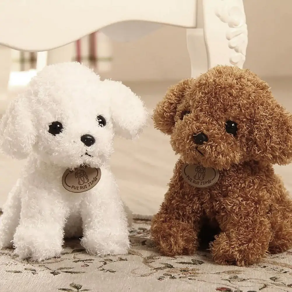 

18/25 cm Simulation Dog Poodle Plush Toys Cute Animal Suffed Doll for Christmas Gift Simulation Teddy Dog Lady Stuffed Toys Doll