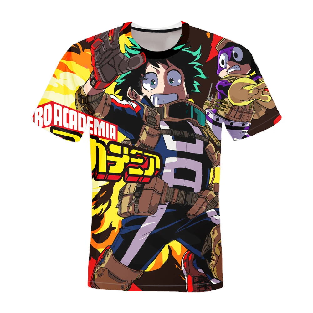 

Men's T-shirt Oversized Anime Short Sleeve Summer New T-shirt Fashion Harajuku Cartoon Character Print T-shirt Men