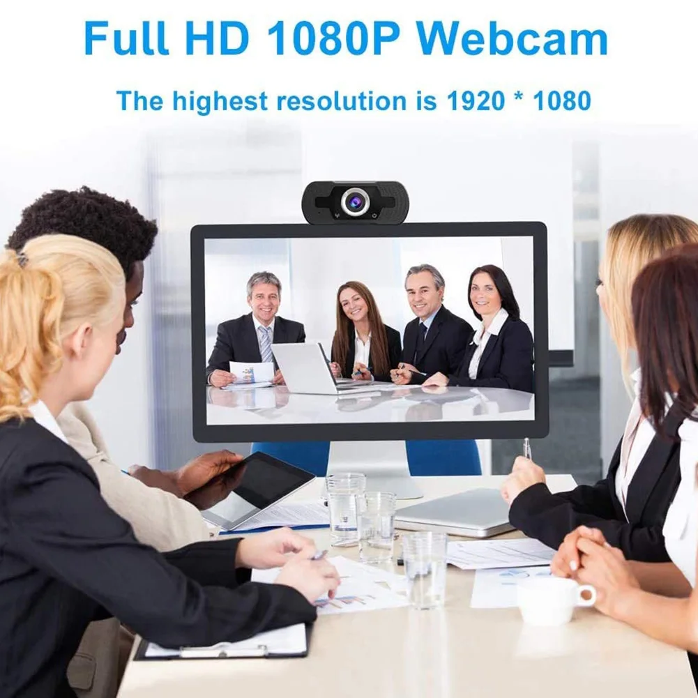 

1080P Webcam with Mic Household Computer Auto Focus Full HD Clip Web Camera Accessories for Video Conference