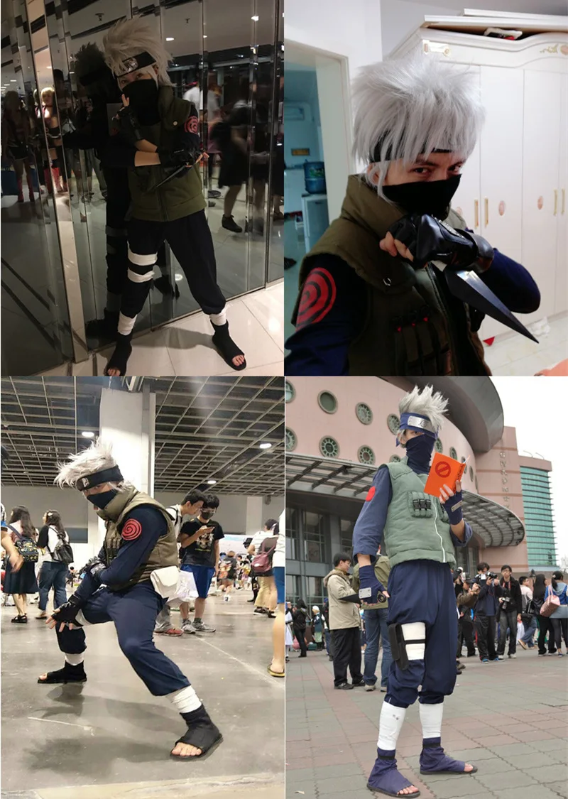 

Anime NINJA Hatake Kakashi Cosplay Costume Coat Jacket Vest Clothing
