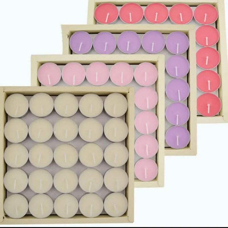 50 шт.! Романтичные ароматизированные свечи сделай сам восковые бездымные для