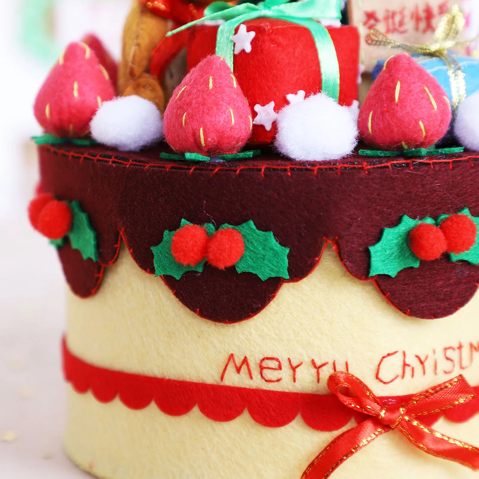 

Xmas Cake Fabric Felt Kit Non-woven Cloth Craft Felt Material DIY Needlework