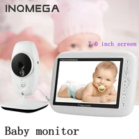 inqmega baby monitor cry baby camera video ir night vision intercom nanny video supports screen split baby camera 7 0 inch