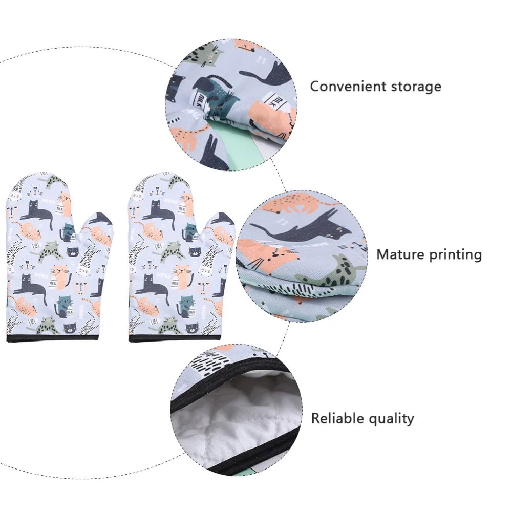 

2Pcs Animal Printing Style Heat Resistant Microwave Oven