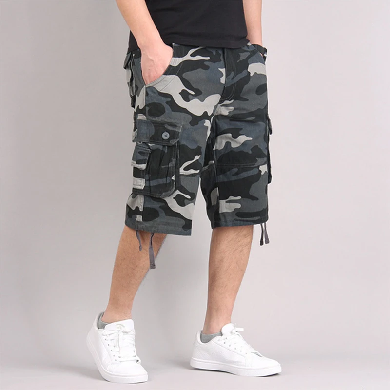 Шорты мужские летние тактические дышащие хлопковые износостойкие со множеством
