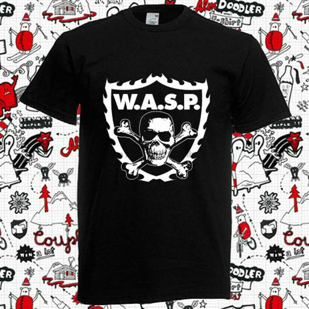 Новая ОС W.A.S.P. Мужская черная футболка с рок-группой CROSSBONES Metal S-5XL |