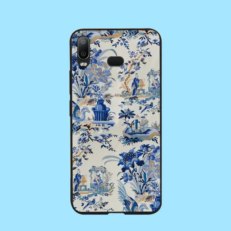 Чехол для телефона PENGHUWAN из бело-синего фарфора Samsung A10 A20 A30 A40 A50 A70 A71 A51 A6 A8 2018 |