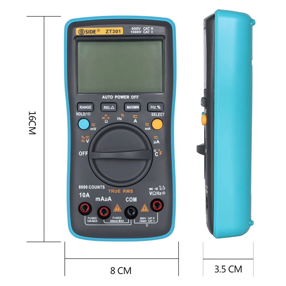 Цифровой мультиметр BSIDE ZT301 8000 отсчетов Многофункциональный тестер