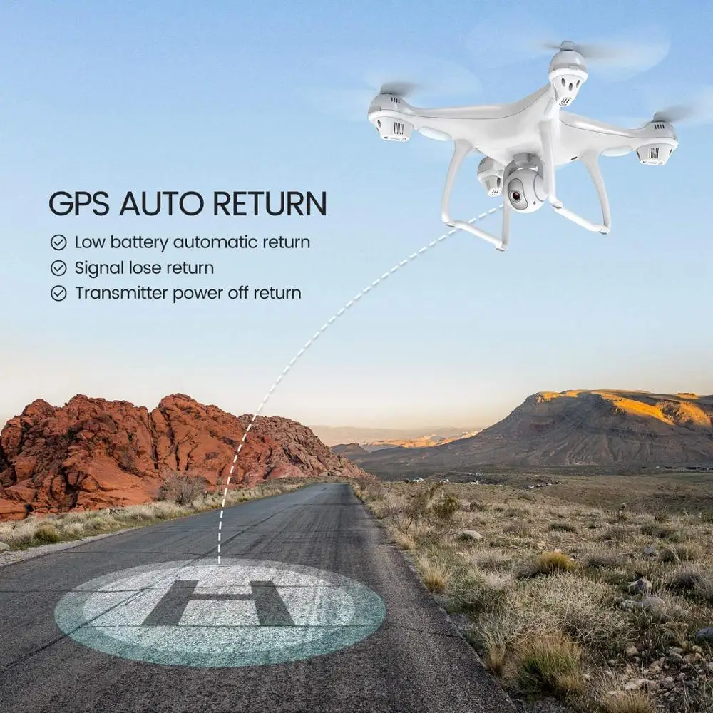 Potensic T35 2,4 ГГц Радиоуправляемый Дрон 1080P Wifi FPV HD камера удержание высоты один ключ возврат/посадка взлет Безголовый Радиоуправляемый квадрокоптер Дрон