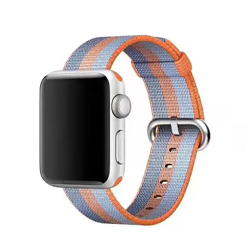 44 мм ремешок для apple watch series 5 4 3 2 1 тканый нейлоновый ремешок для iWatch 40 мм 38 мм узор Классическая пряжка