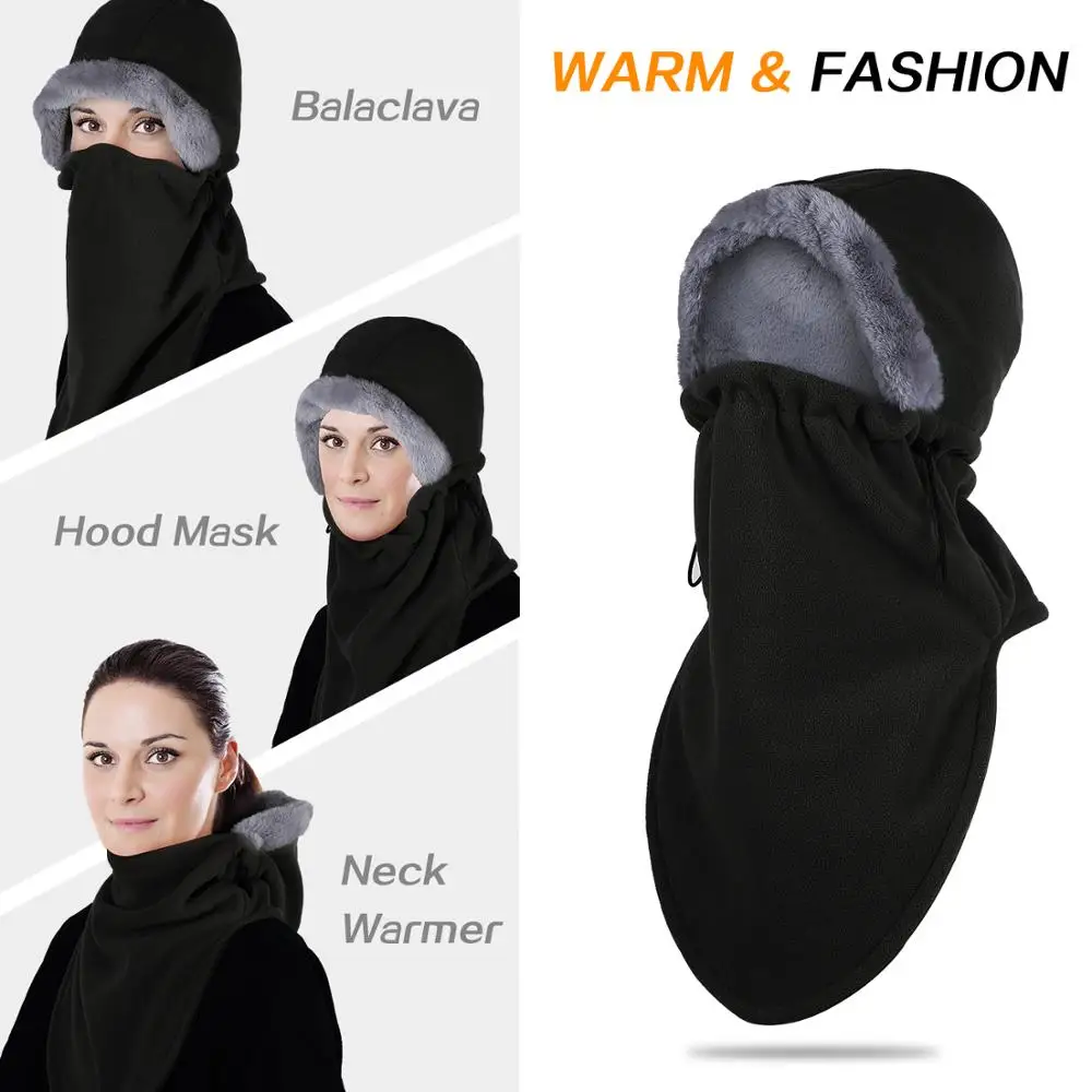 WEST BIKING Winter Cycling Cap Ski Snowboard Motorcycle Mask Fleece Thermal Neck Warmer Fishing Skating Hat Bicycle Headwear | Спорт и