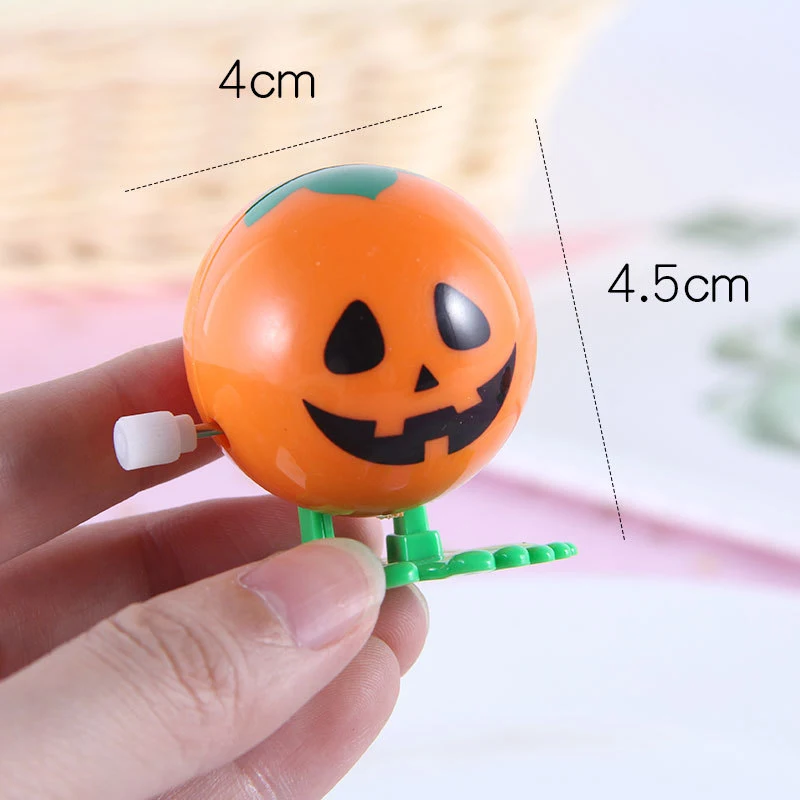 1Pcs Classic Cartoon Halloween Theme Pumpkin Head Smile Wind Up Toys Mini Creative Children Entertainment Festival Supplies | Игрушки и