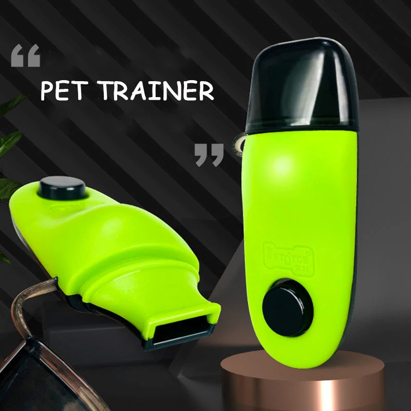 

2 in 1 Portable Dog Trainer with Training Whistle and Clicker Pet Dog Trainer Outdoor Large Dog Interactive Training Equipment