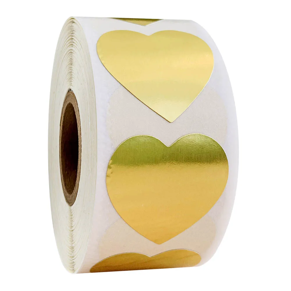 

100-500Pcs/roll Chroma Heart Labels Stickers Color Code Dot Label Stickers 1 Inch Red,blue,pink,black,custom Stickers Stationery