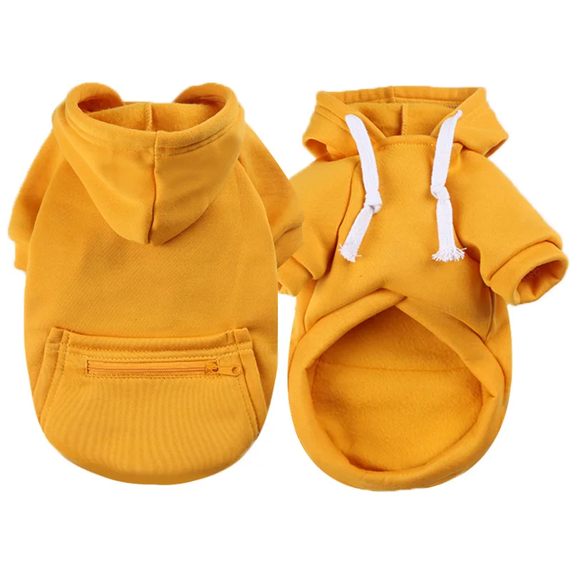 Толстовка с капюшоном для собак на молнии карманами |