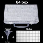 64 шт. аксессуары для алмазной живописи контейнер для бисера Стразы Алмазная вышивка для хранения камней Удобная коробка
