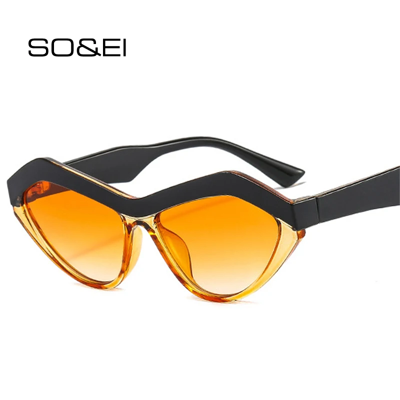 

Женские/мужские солнцезащитные очки кошачий глаз SO & EI в стиле ретро с защитой UV400