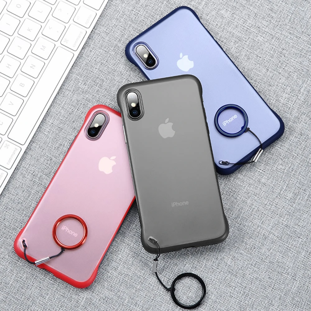 LAPOPNUT Frameless Slim Fit Shockproof Hard Case for IPhone SE 2020 11 Pro Xr X Xs Max 6S 8 7 6 Plus Transparent Matte Cover | Мобильные