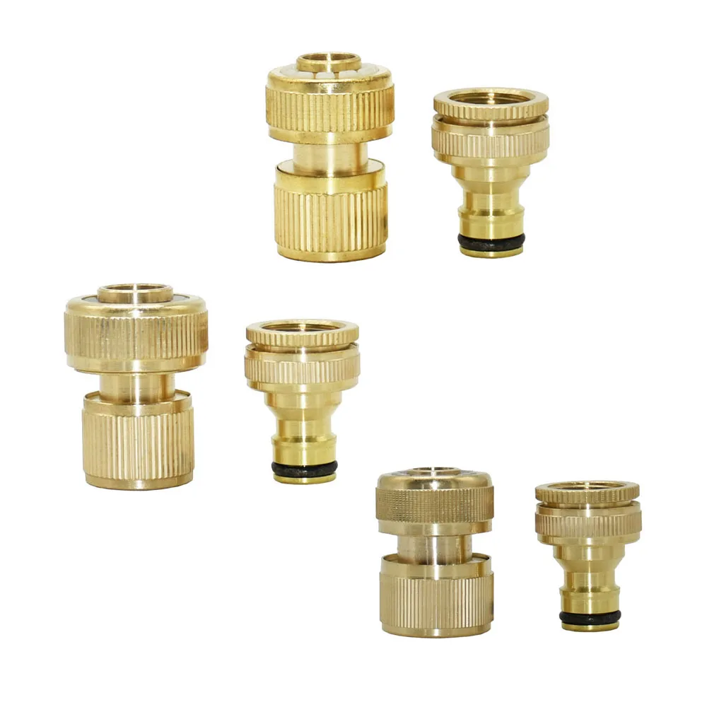 1/2" 5/8" 3/4" Garden Hose Quick Connector Brass Kit Female 1/2 3/4 Inch Thread Joint Irrigation Hose 8/11 16mm 20mm Adaptor 1pc