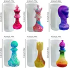 Силиконовая форма сделай сам для шахматных свечей, шахматные кусочки, Ароматизированная свеча, Креативные украшения, форма из смолы, инструменты ручной работы сделай сам