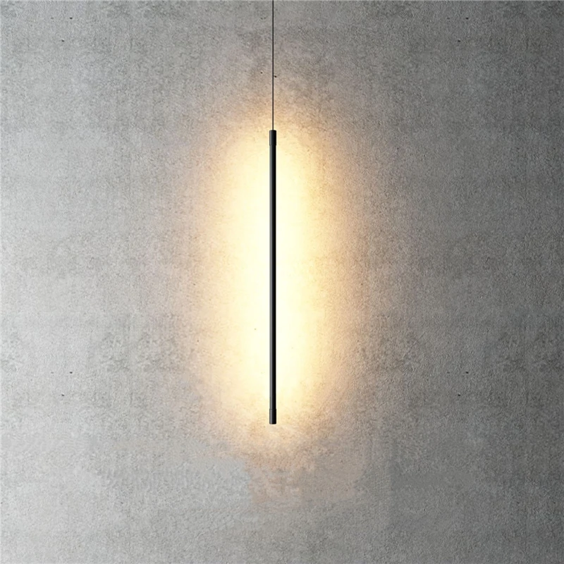 

Modern LED Pendant lights Black/Golden Line light LED Ceiling Suspended hanging lamp for Hall Living Room Bedroom Minimalism
