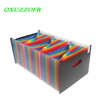 48 layers a4 document standing accordions pockets expanding file folder waterproof organizer bag for business office stationery