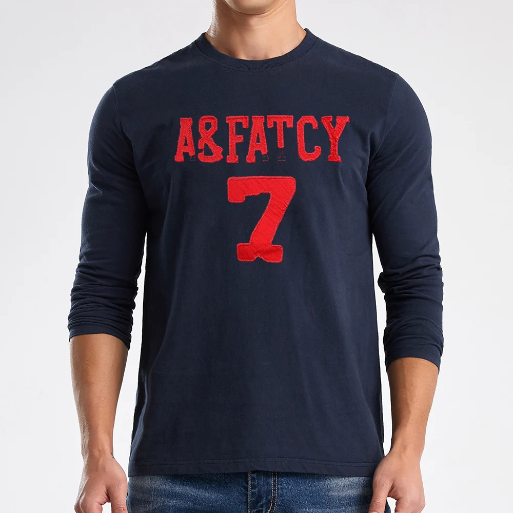 

Men's long sleeve classic embroidery autumn winter warm knitting men's leisure Cotton Street Style