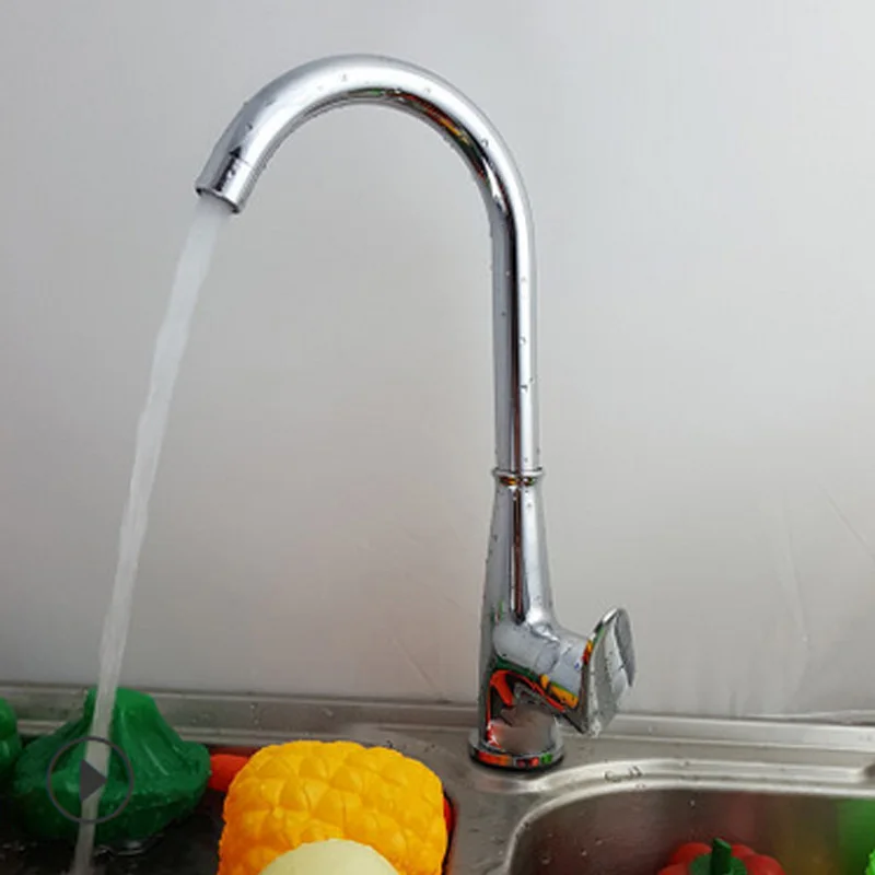 Смеситель кухонный с гальваническим покрытием и поворотом на 360 градусов |