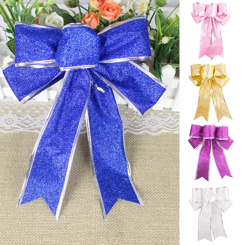 

Christmas Bow Decoration Christmas Ornament Powder Bow Christmas Tree Pendant Gift Hot Party & Holiday DIY Decorations