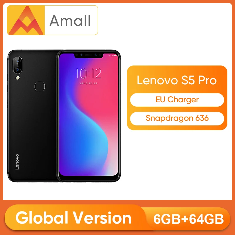 Lenovo S5 Pro смартфон с 5 2 дюймовым дисплеем восьмиядерным процессором Snapdragon 636 ОЗУ 6