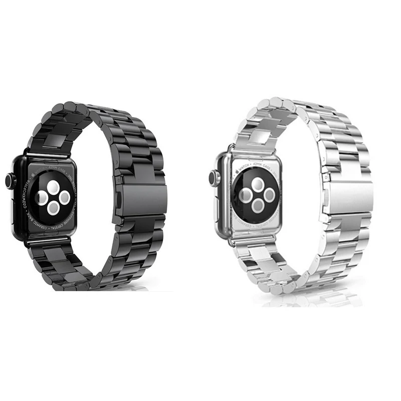 Ремешок из нержавеющей стали для Apple watch band SE 38 мм 40 металлический звеньевой