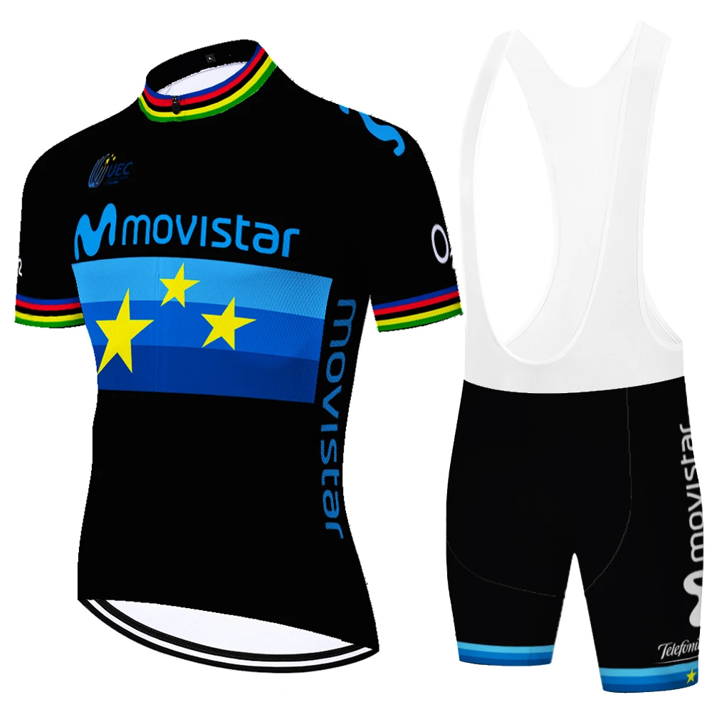 2021 команда Movistar Велоспорт Джерси 12D велосипедные шорты MTB Ropa Ciclismo мужская