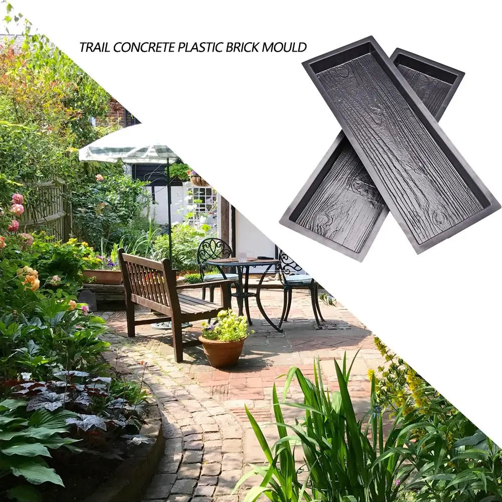 

2 Molds Wood Garden Pavement Mold DIY Stepping Stone Concrete Paving Mould Garden Stepping Stone Path Patio Pavement Mold