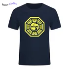 Мужская хлопковая футболка с коротким рукавом и логотипом лебедя