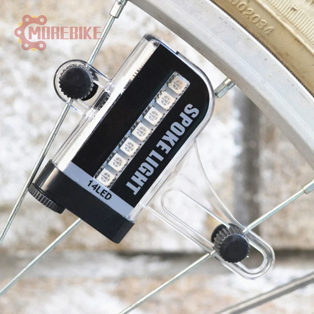 

Two Side 14 LED Colorful Motorcycle Bike Wheel Signal Tire Spoke Light 30 Changes Cycling Accessories