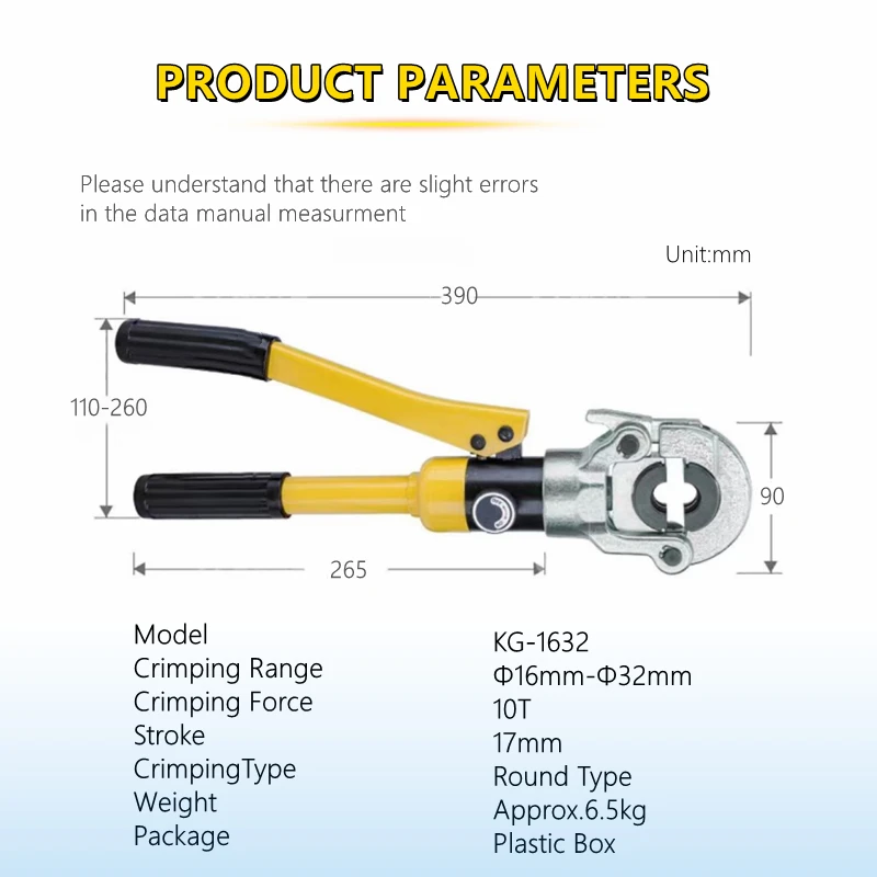 KG-1632Hydraulic уплотняет Pex труба для прессовочной машины зажима прессования