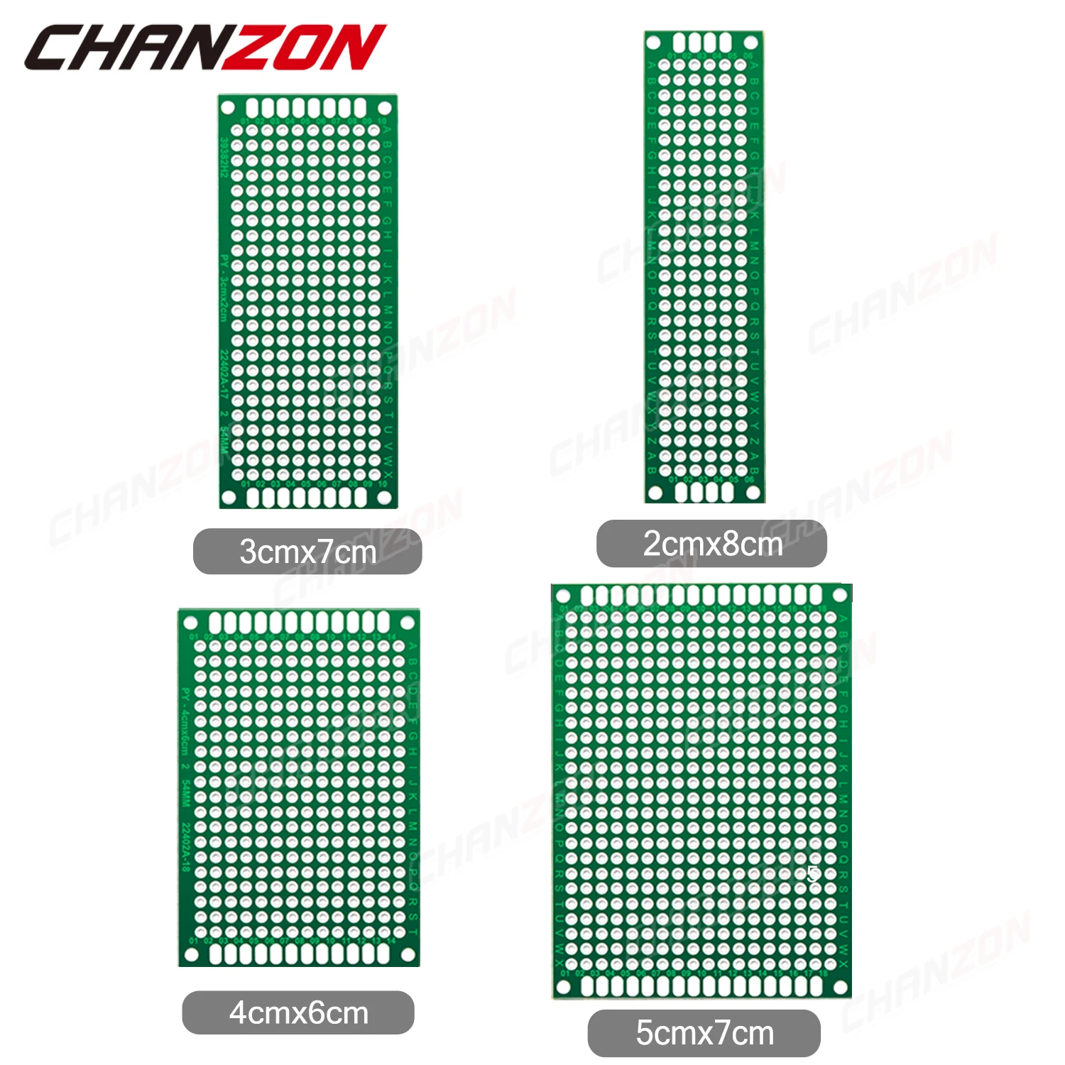 20 шт. (2x8 3x7 4x6 5x7) двухсторонняя печатная плата Луженая FR4 Стандартная