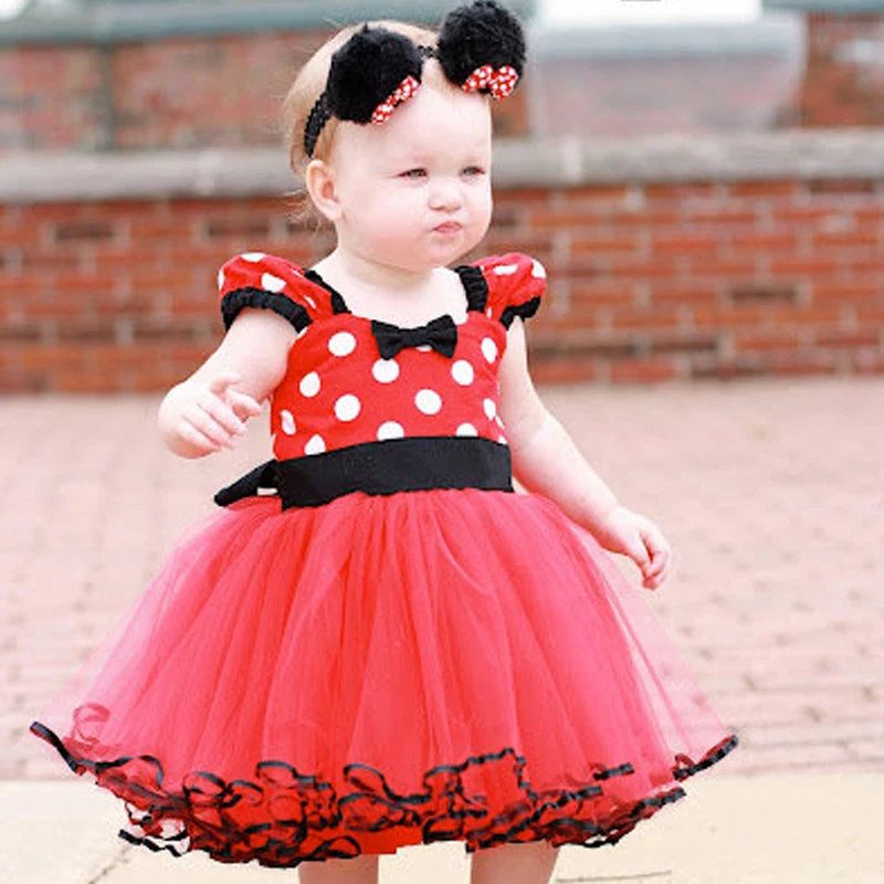 Girl's Costume Dress New Bow Polk Dots Princess Dresses for Girls Baby Girl Tutu Formal Kid Year Festival Party | Детская одежда и