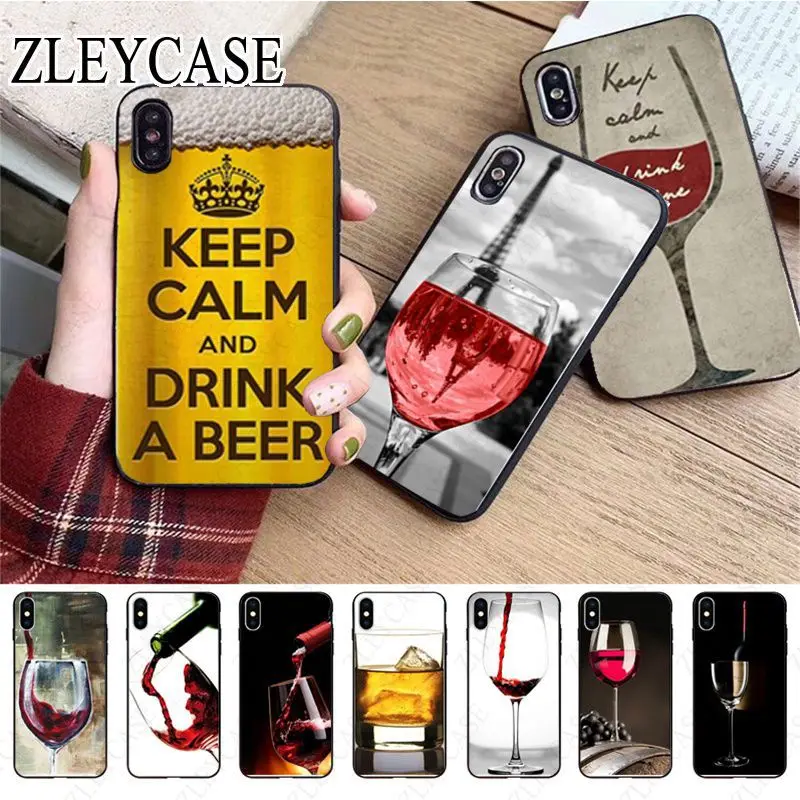 Чехол для телефона с надписью keep calm and drink a bear wine iphone 13pro 14plus xr xsmax 11 12pro max 5s SE 2020 6S plus 7