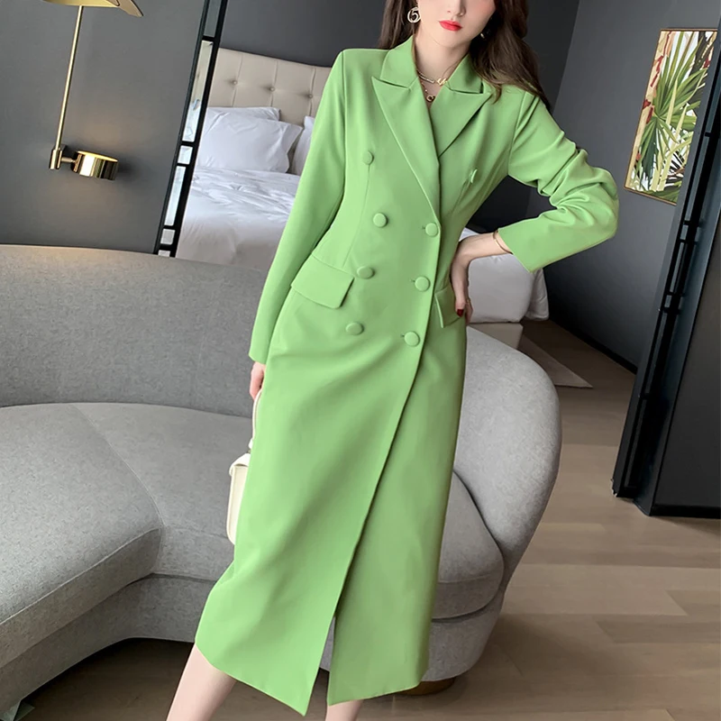 

new arrival fashion spring blouse jacket women OL professional korean temperament trend wild casual fresh midi coat slim suit