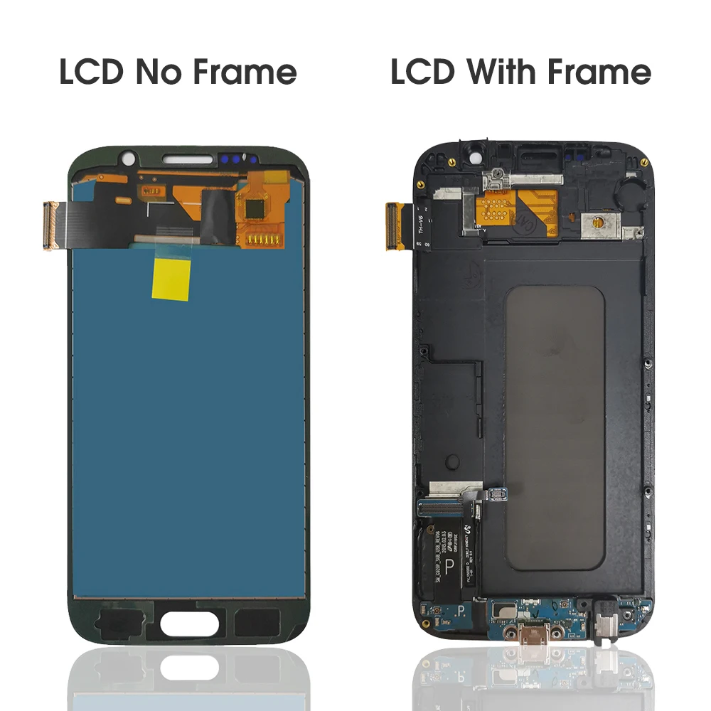 Для samsung Galaxy S6 G920 SM-G920F G920F G920FD кодирующий преобразователь сенсорного экрана в сборе запасные части для Galaxy S6 ЖК-экран
