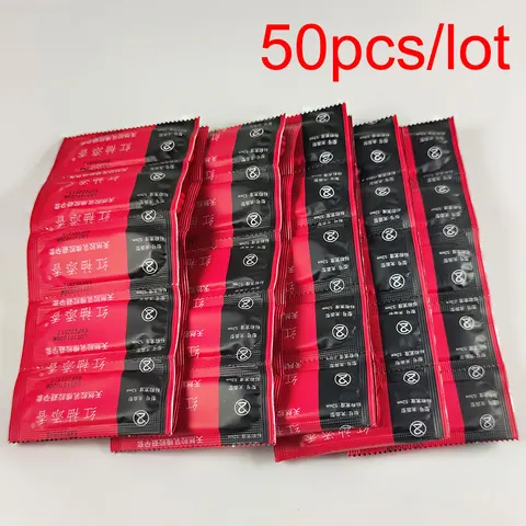 Оптовые презервативы для мужчин, 50 шт., большой масляный презерватив с рукавом для пениса, клубники, секс-игрушки для пары