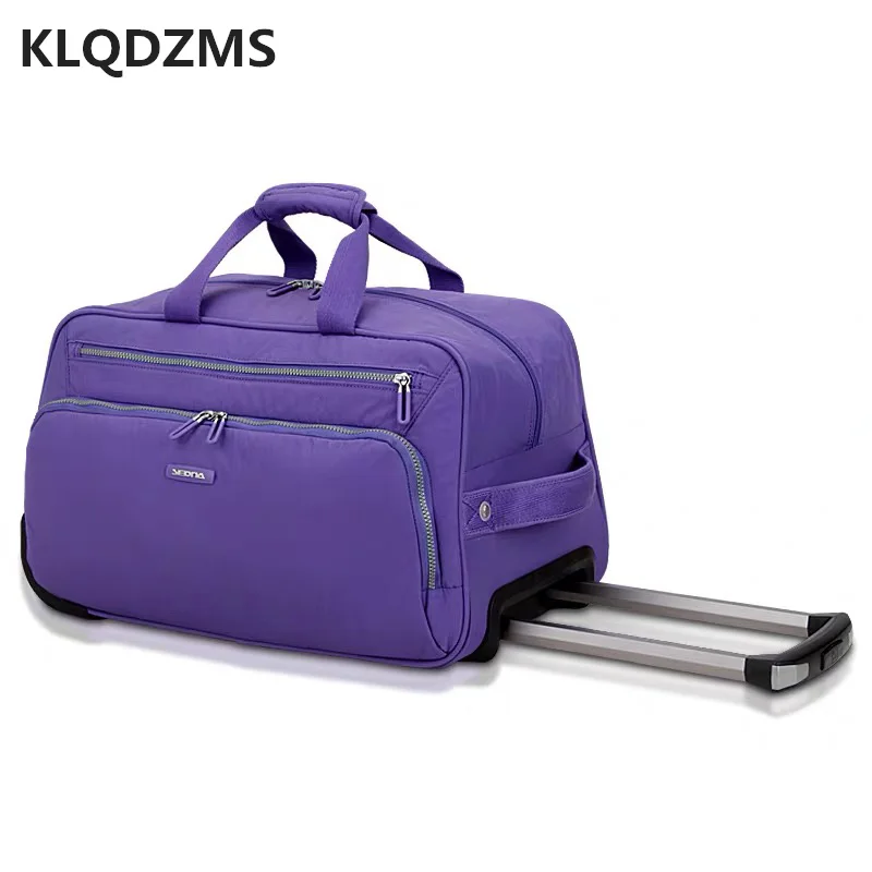 KLQDZMS 20 Inch Women Outdoor Travel Backpack Multifunctional Sports Bags  Men Classic Trolley Luggage Casual  Suitcase On Wheel