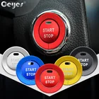 Аксессуары Ceyes для стайлинга автомобиля, наклейка на двигатель с отверстием, Пуск, стоп, кольцо, кнопка, отделка, декоративный чехол для Nissan Qashqai Juke