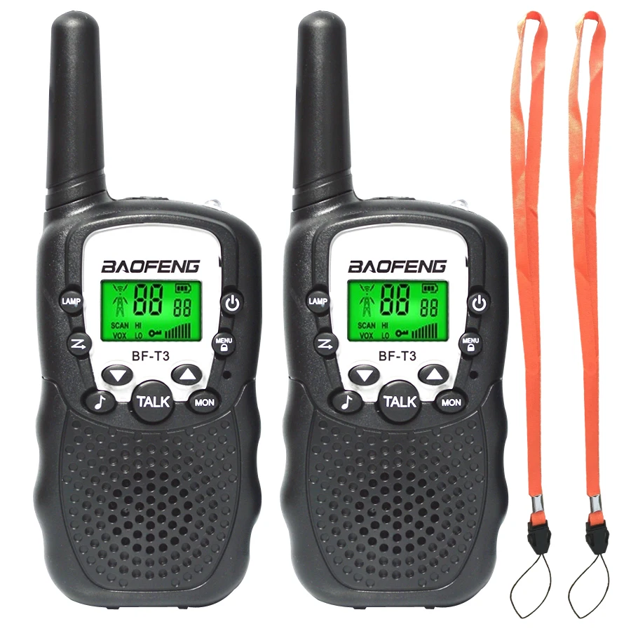

2 pcs / set Baofeng T3 22CH BF-T3 Portable mini walkie talkie for kids gift radio 0.5W Two-Way Radio Interphone Transceiver BFT3