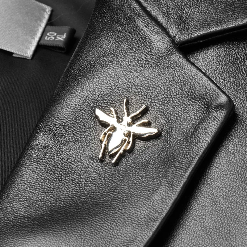 Мужская куртка из натуральной кожи весна-осень 2020 пальто 100% овечьей для мужчин